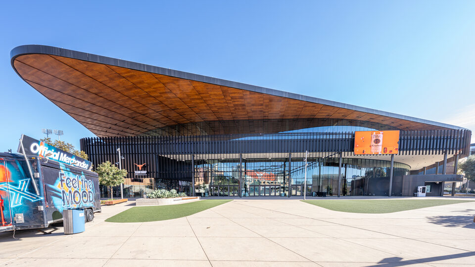 The Moody Center arena on the University of Texas campus in Austin